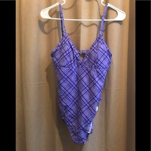 VM Sport 10 cute plaid purple 1-piece swimsuit